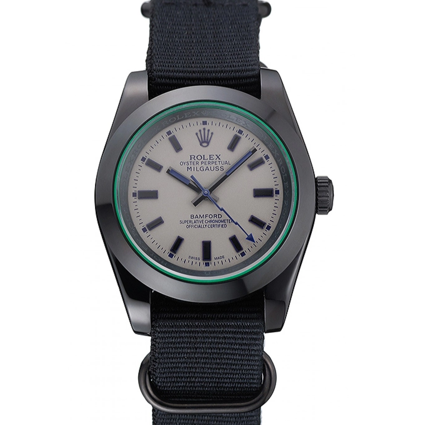 Rolex copies cheap Strap Black Milgauss Bamford 622000 Rolex Nylon 0518